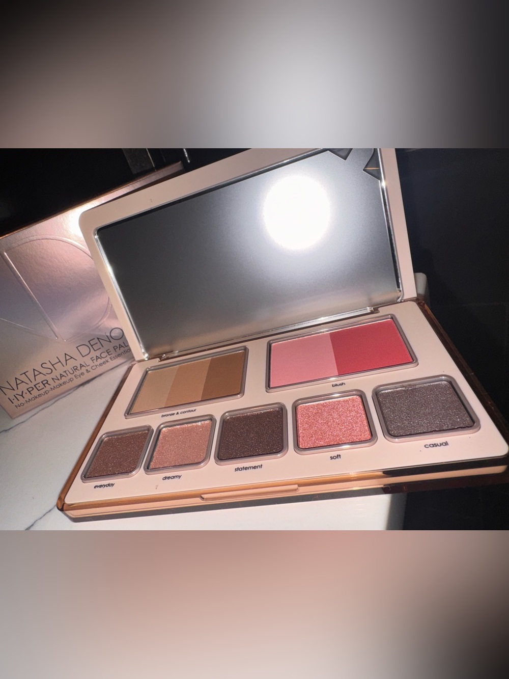 Natasha Denona HY-PER Natural Face Palette – Eyes, Blush & Bronzer - NIB